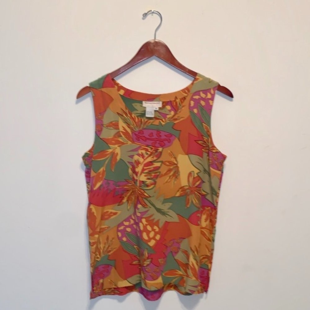100% Silk Tank Top by Potomac, M